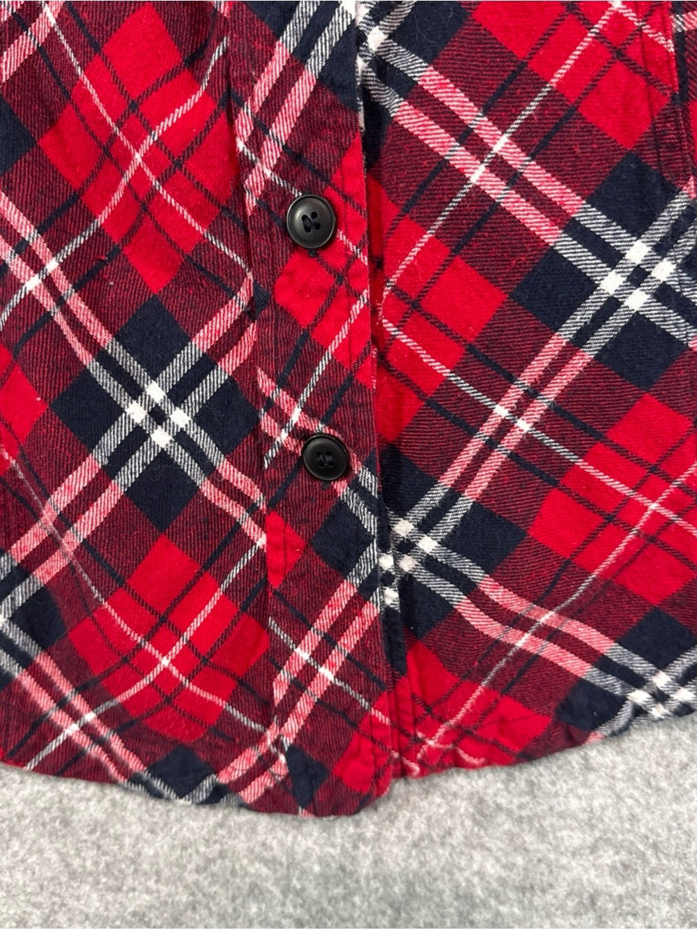 Morphine Generation Plaid Shirt Dress - Womens M - Red Grunge Rock Metal Y2K - Picture 8 of 15